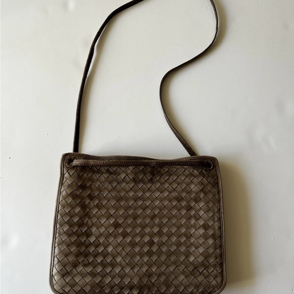 Bottega Veneta Vintage Woven Leather Crossbody Bag